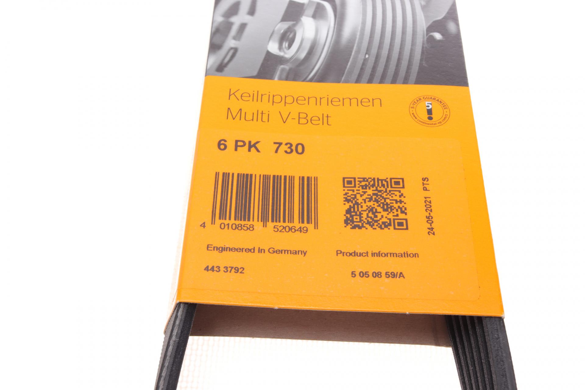 CONTI 6PK730 Ремень генератора Citroen Berlingo / Fiat Ducato / Peugeot Boxer / Expert 1.9 D / TD 96-03 (6PK730) - купить по лучшей цене, заказать автомобильные запчасти в каталоге интернет магазина АвтоЧасть CONTI 6PK730 Ремень генератора Citroen Berlingo / Fiat Ducato / Peugeot Boxer / Expert 1.9 D / TD 96-03 (6PK730) - купить по лучшей цене, заказать автомобильные запчасти в каталоге интернет магазина АвтоЧасть